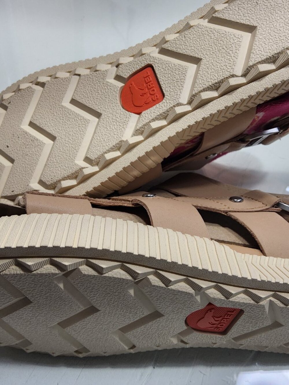 Sorel  ONA AVE Women's Strap Sandal Beige Leather US 10 MEW! - Picture 3 of 7